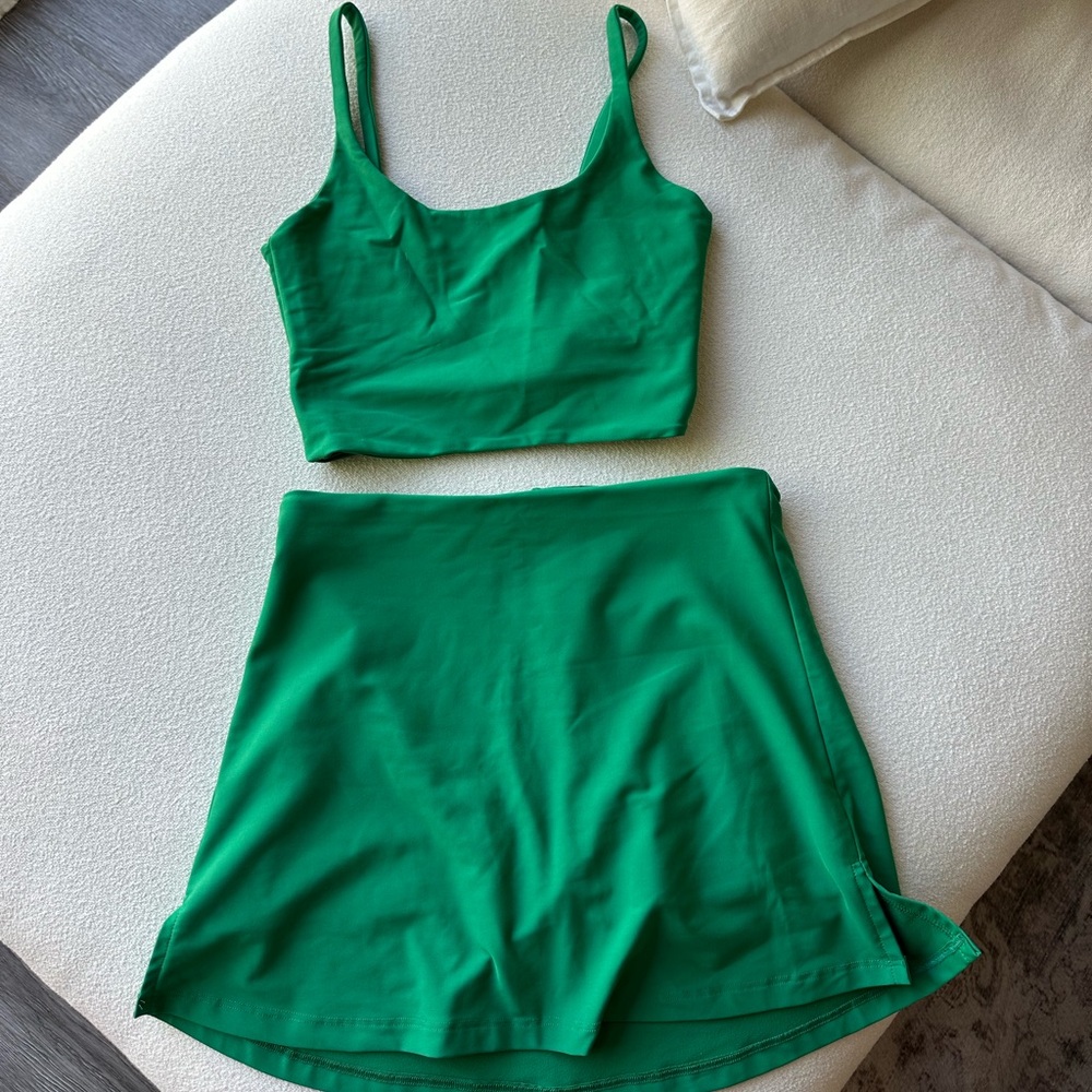 Skatie Emerald Green Two-Piece Skirt Set
